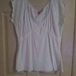 Women White Top Size 1X